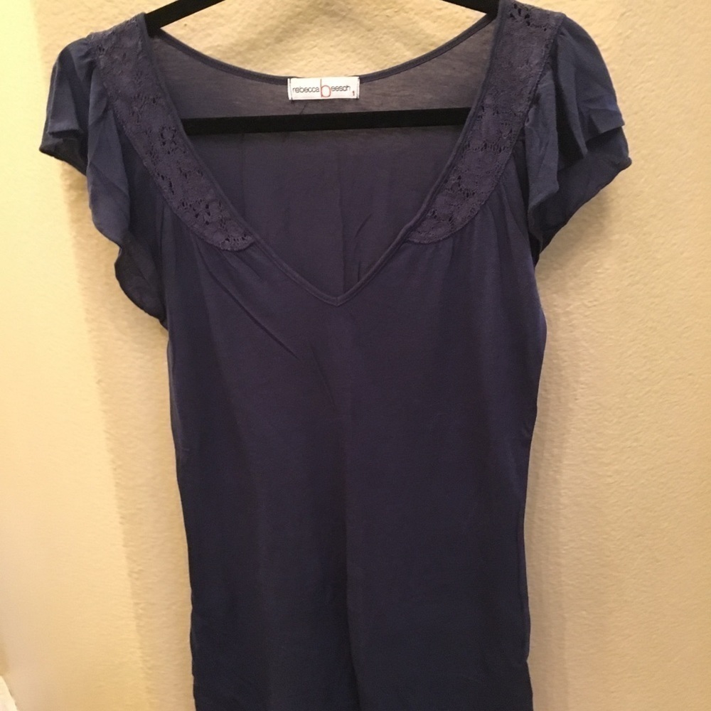 REBECCA BEESON Shirt Size 1 Blue Gray